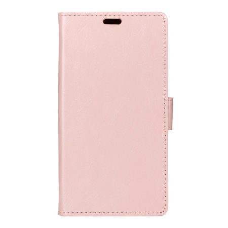 Hülle für Wiko U Feel Prime - Crazy Horse Leder Case - mit Kreditkartenslot - pink