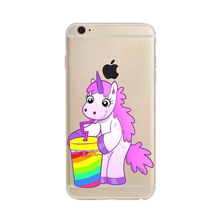 Samsung Galaxy A5 Hülle - Case aus biegsamem Plastik - Einhorn und Regenbogen-Drink