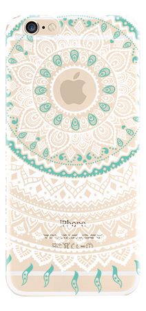 Samsung Galaxy A5 Hülle - Plastik Case - Mandala - Weiss/Türkis