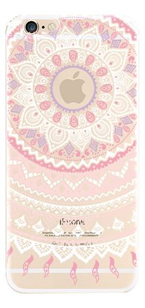 Samsung Galaxy A5 Hülle - Plastik Case - Mandala - Weiss/Pink