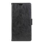 Sony Xperia XZ Premium Handyhülle - Crazy Horse Leder Case - mit Visitenkartenfach - schwarz
