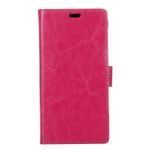 LG G6 Handyhülle - Crazy Horse Leder Case - mit Standfunktion - rosa