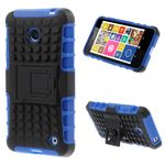 Nokia Lumia 630/635 Hülle - Case aus Hart- und TPU Plastik - mit Kickstand - blau