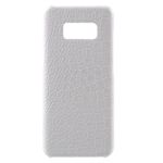 Samsung Galaxy S8 Plus Handy Case - Hülle aus Plastik - lederartige Oberfläche - Krokodilmuster - weiss