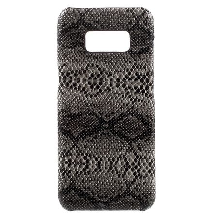 Samsung Galaxy S8 Plus Handy Case - Hülle aus Plastik - lederartige Oberfläche - Schlangenmuster - schwarz