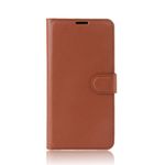 Handy Case für Huawei P10 Lite - Hülle aus Leder - mit Litchitextur und Standfunktion - braun