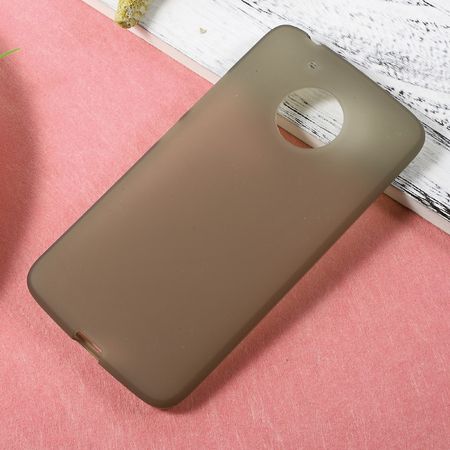 Lenovo Moto G5 Handy Case - Hülle aus elastischem TPU Plastik - matt - grau