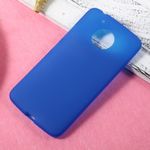 Lenovo Moto G5 Handy Case - Hülle aus elastischem TPU Plastik - matt - blau