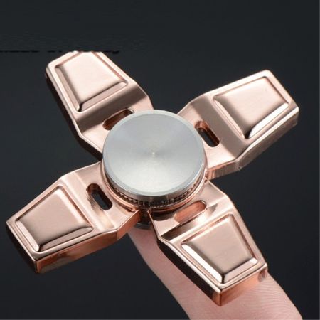 Xosoy - Quadrangle Finger Fidget Spinner - lange Spinn Zeit - rosegold