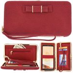Universelle Handy Clutch Portemonnaie - Dunkelrot