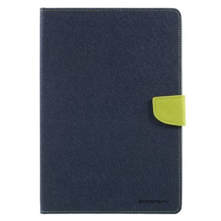 Goospery - iPad 9.7 (2017 & 2018) Hülle - Tablet Bookcover - Fancy Diary Series - navy/lime