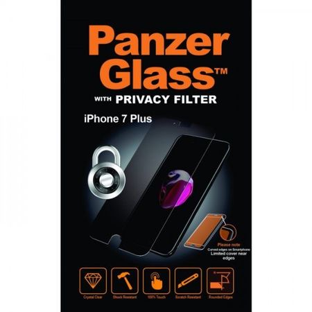 PanzerGlass - iPhone 8 Plus / 7 Plus Displayschutz - Privacy (P2629) - transparent
