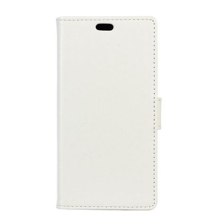 OnePlus 5 Handy Case - Magnetische Crazy Horse Leder Hülle - mit Standfunktion - weiss