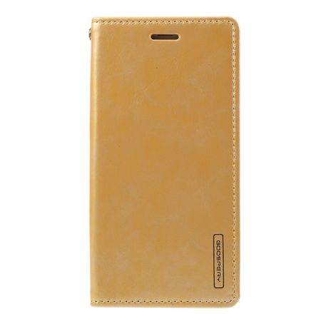 Goospery - iPhone XS / X Handyhülle - Case aus Leder - Bluemoon Flip Series - gold