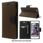 Goospery - Samsung Galaxy J7 (2017) Hülle - Handy Bookcover - Fancy Diary Series - braun/schwarz