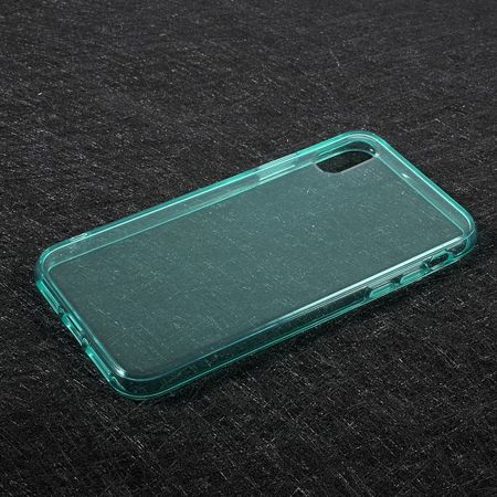 iPhone XS / X Handy Hülle - TPU Softcase - cyan