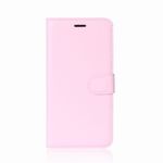 iPhone XS / X Handy Cover - Hülle aus Leder - mit Standfunktion - pink
