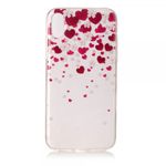 iPhone XS / X Hülle - Handy TPU Soft Case - kleine Herze und Blumen