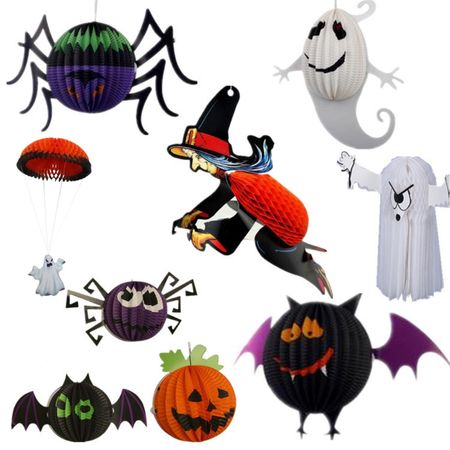 Halloween Dekoration - Lampion Papier Figuren Set - 9 Sujets