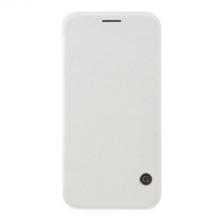 G-Case - iPhone X Handy Hülle - Business Case aus Leder - mit Visitenkartenfach - weiss