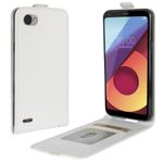 LG Q6 / Q6 Plus Handy Case - Hülle aus Leder - vertikal - mit Visitenkartenfach - weiss