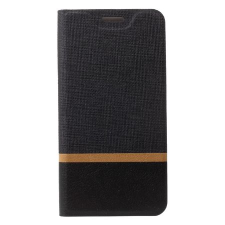 LG Q6 / Q6 Plus Handy Case - Hülle aus Leder - mit eingenähtem Stahlblatt - schwarz