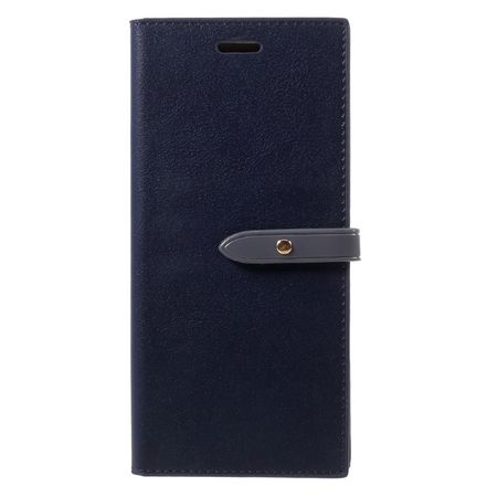 Goospery - Hülle für Samsung Galaxy Note 8 - Kunstleder Case - Romance Diary Series - navy/grau