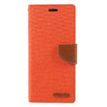 Goospery - Handyhülle für Samsung Galaxy Note 8 - Bookcover - Canvas Diary Series - orange/camel