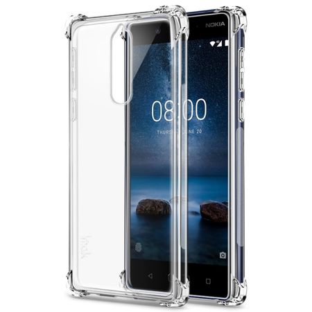 Imak - Nokia 8 Hülle - Anti-Shock Case aus TPU Plastik - inkl. Schutzfolie - transparent