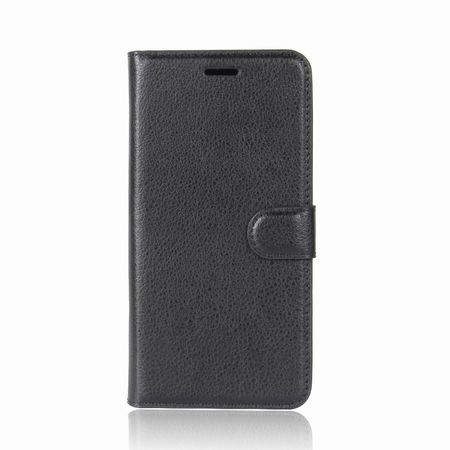 Asus Zenfone 4 (ZE554KL) Hülle - Case aus Leder - mit Litchitextur und Standfunktion - schwarz