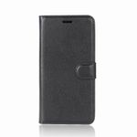 Huawei Mate 10 Lite Handyhülle - Leder Bookcover - mit Litchitextur und Standfunktion - schwarz