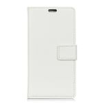 Wiko View XL Handyhülle - Magnetisches Case aus Leder - mit Standfunktion - weiss