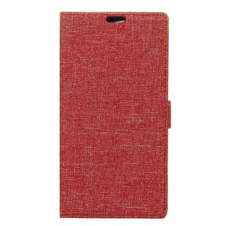 OnePlus 5T Handyhülle - Bookcover - mit Visitenkartenfach - rot