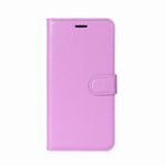 OnePlus 5T Handy Hülle - Cover aus Leder - mit Litchitextur und Standfunktion - purpur