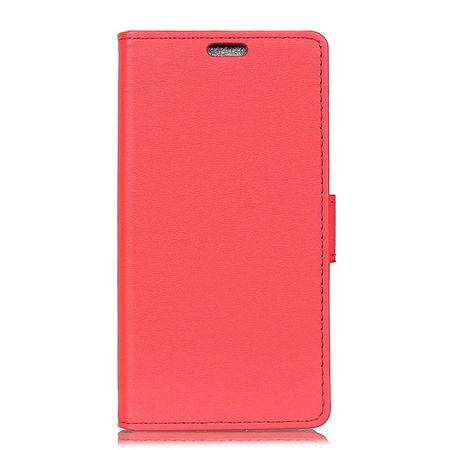 OnePlus 5T Handyhülle - Bookcover aus Leder - mit Standfunktion - rot