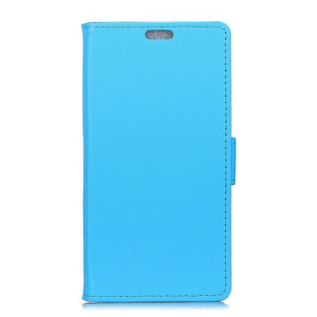 OnePlus 5T Handyhülle - Bookcover aus Leder - mit Standfunktion - blau
