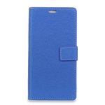 OnePlus 5T Handy Hülle - Bookcover aus Leder - mit Kreuzmuster - blau
