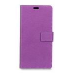 OnePlus 5T Handy Hülle - Bookcover aus Leder - mit Kreuzmuster - purpur