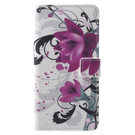 OnePlus 5T Handyhülle - Case aus Leder - Lotus Blumen