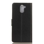 Samsung Galaxy S9 Plus Hülle - Case aus Leder - mit Litchitextur und Visitenkartenfach - schwarz