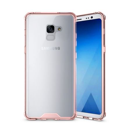 Samsung Galaxy A8+ (2018) Handy Case - Hülle aus Hart und Soft Plastik - robust - pink