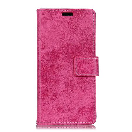 OnePlus 5T Handy Case - Hülle aus Leder - Vintage Style - rosa