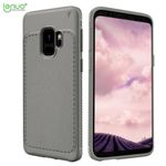 Lenuo - Samsung Galaxy S9 Handy Case - TPU Softcase - mit Litchitextur - Gentlemen Series - grau