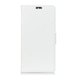 Sony Xperia L2 Handy Hülle - Crazy Horse Leder Case - mit Magnetverschluss und Standfunktion - weiss