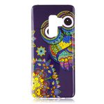 Samsung Galaxy S9 Plus Handy Hülle - Fluoreszierendes Case aus flexiblem Plastik - farbige Eule