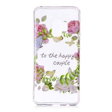 Samsung Galaxy S9 Handy Case - Hülle aus flexiblem TPU Plastik - Blumen und Spruch