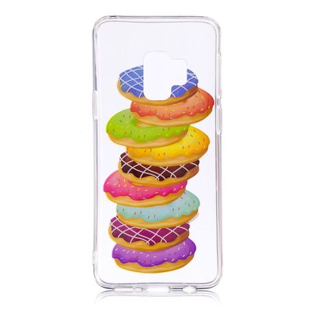 Samsung Galaxy S9 Plus Handy Case - Hülle aus flexiblem TPU Plastik - farbige Donuts