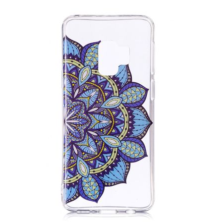 Samsung Galaxy S9 Plus Handy Case - Hülle aus flexiblem TPU Plastik - blauer Lotus