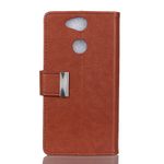 Sony Xperia XA2 Handyhülle - Crazy Horse Leder Case - mit Standfunktion - braun