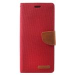 Goospery - Handyhülle für Samsung Galaxy S9 Plus - Bookcover - Canvas Diary Series - rot/camel